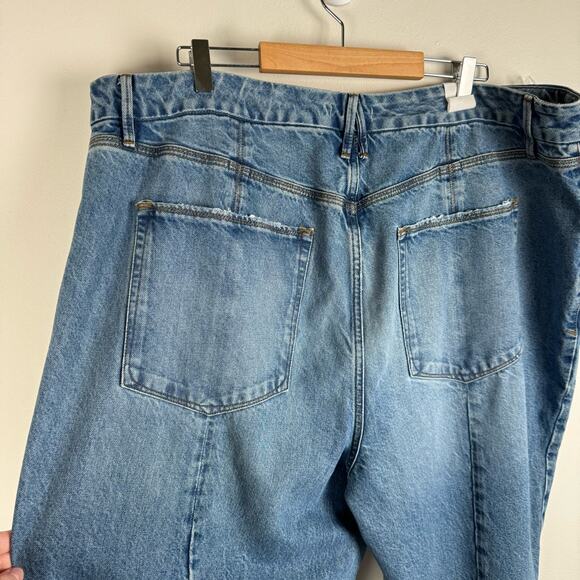Good American Good 90s Split Back Hem Jeans Size 20 Plus NEW Indigo464 - Picture 12 of 14